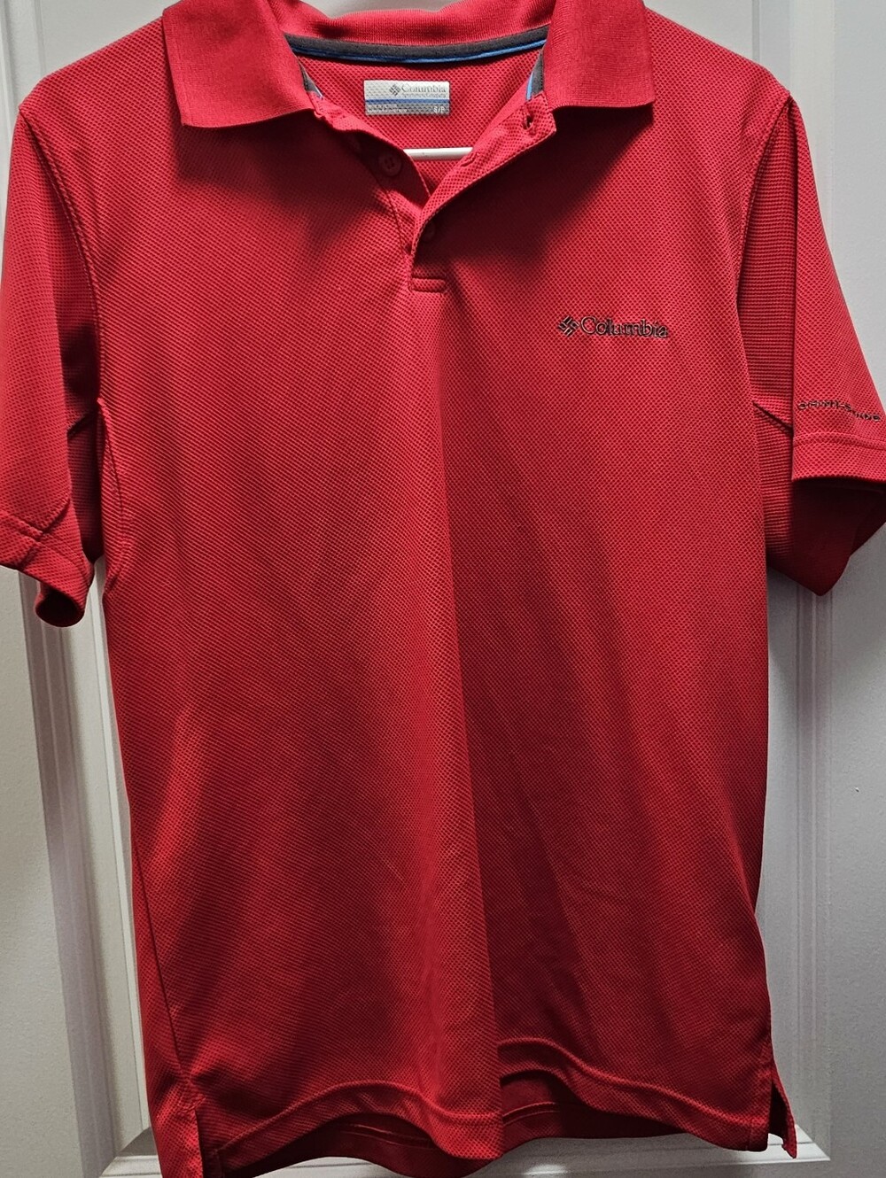 Columbia Men's Bright Red Short-Sleeve Polo